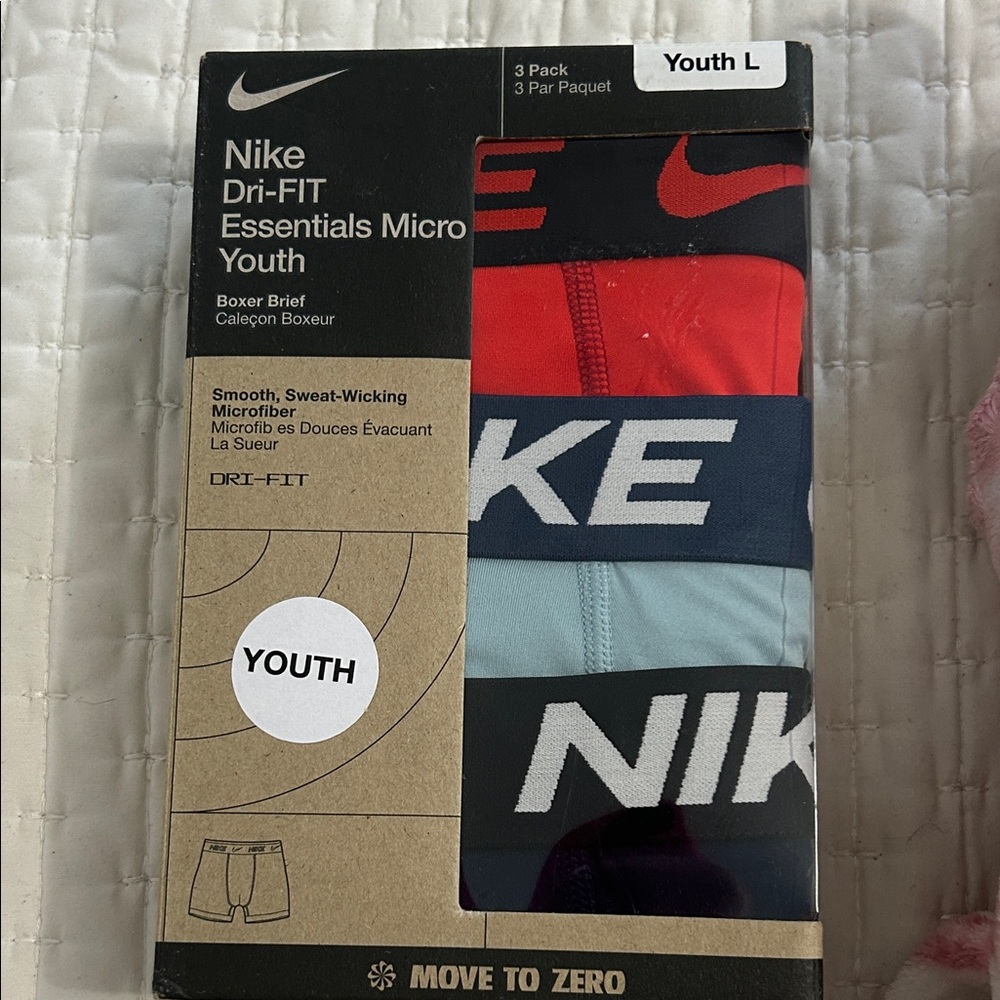 Nike Youth Dri-FIT Micro Boxer Briefs - Red, Blue, Black